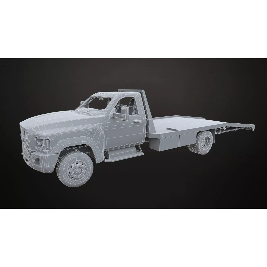 Medium Duty Truck VX400 3D Model – Realistic Car Hauler, Game-Ready, FBX - View 30