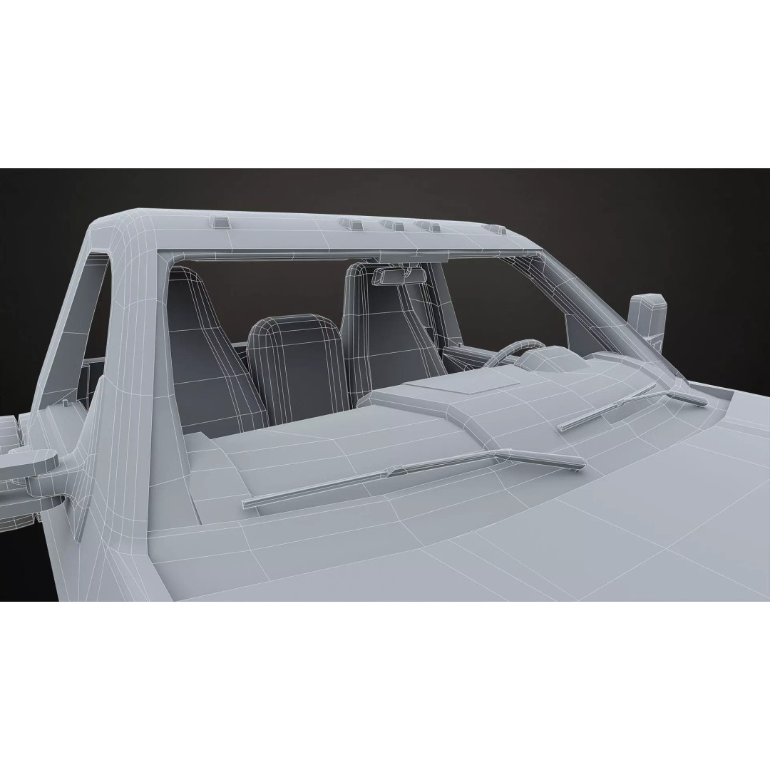 Medium Duty Truck VX400 3D Model – Realistic Car Hauler, Game-Ready, FBX - View 32