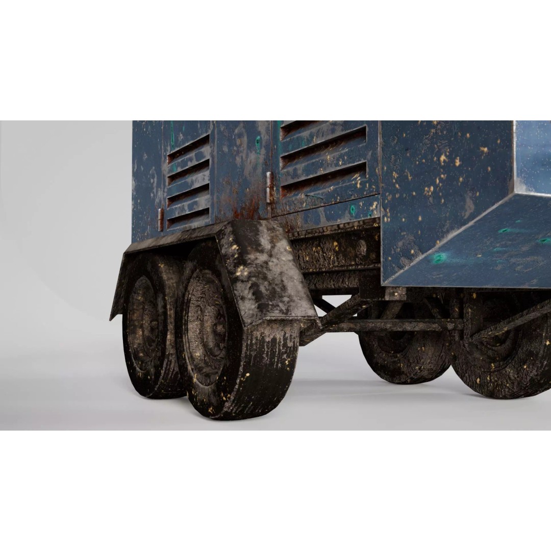 Mobile Generator Trailer 3D Model – Low Poly PBR Asset, FBX/OBJ - View 10