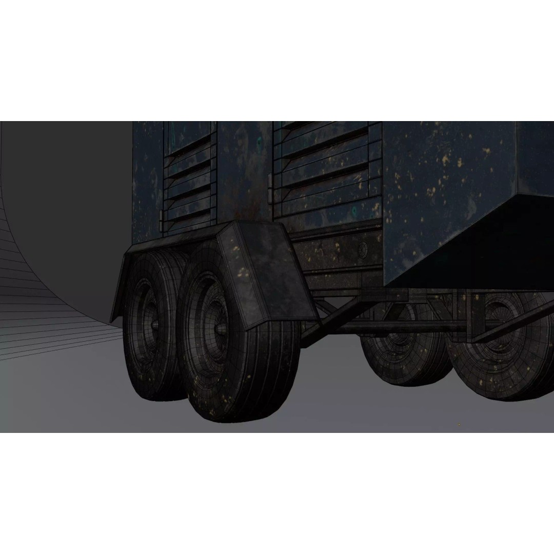 Mobile Generator Trailer 3D Model – Low Poly PBR Asset, FBX/OBJ - View 11
