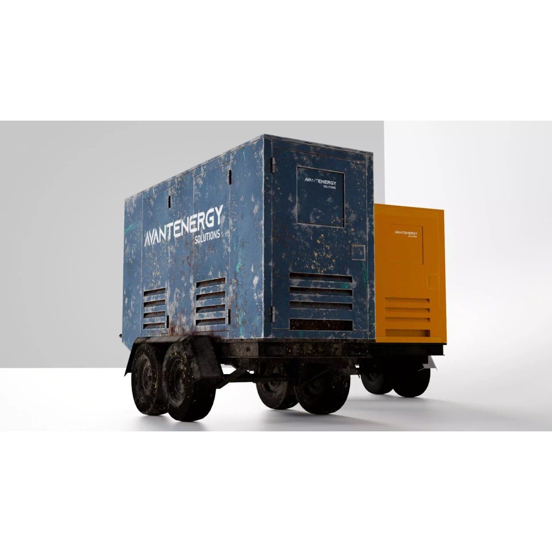 Mobile Generator Trailer 3D Model – Low Poly PBR Asset, FBX/OBJ - View 4