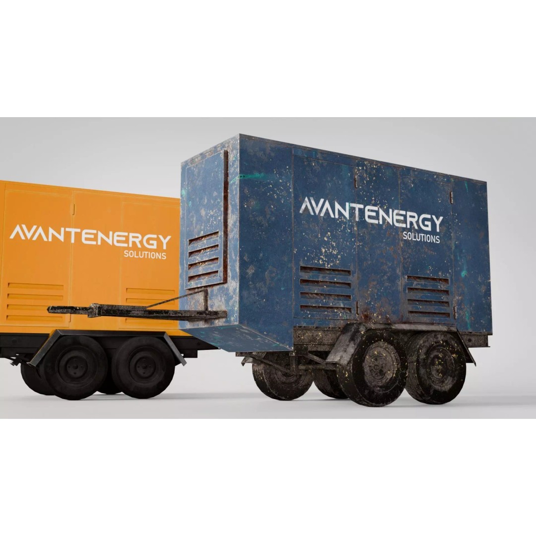 Mobile Generator Trailer 3D Model – Low Poly PBR Asset, FBX/OBJ - View 6