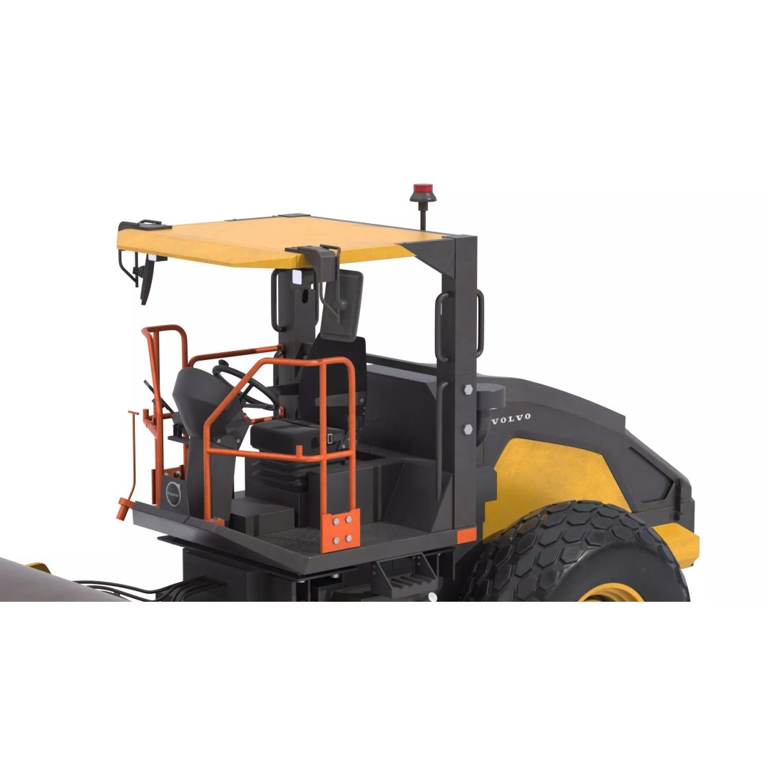 Volvo SD120 Soil Compactor 3D Model – High Poly PBR Asset, FBX/OBJ - View 10