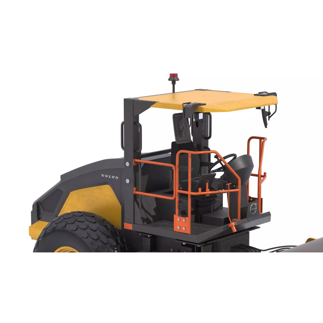 Volvo SD120 Soil Compactor 3D Model – High Poly PBR Asset, FBX/OBJ - View 20