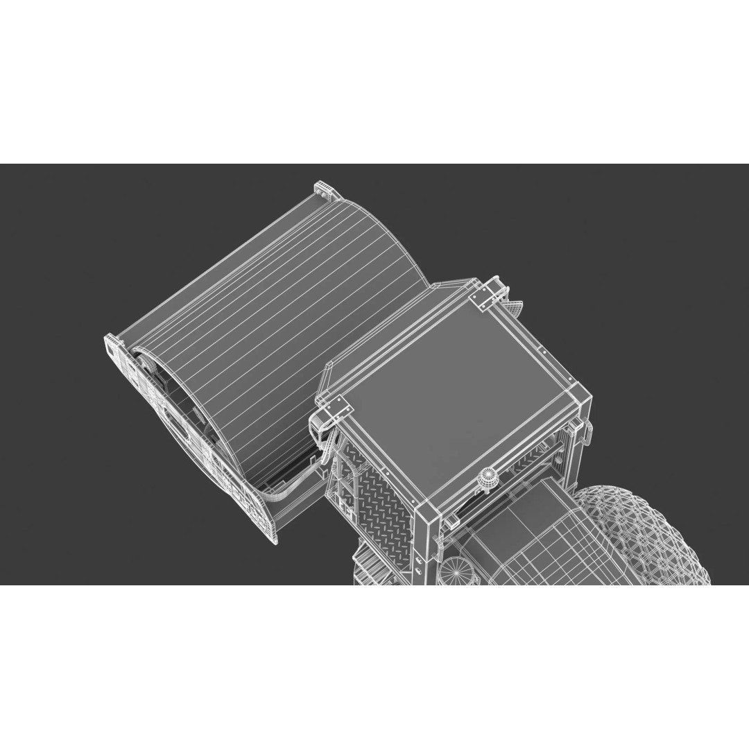 Volvo SD120 Soil Compactor 3D Model – High Poly PBR Asset, FBX/OBJ - View 25