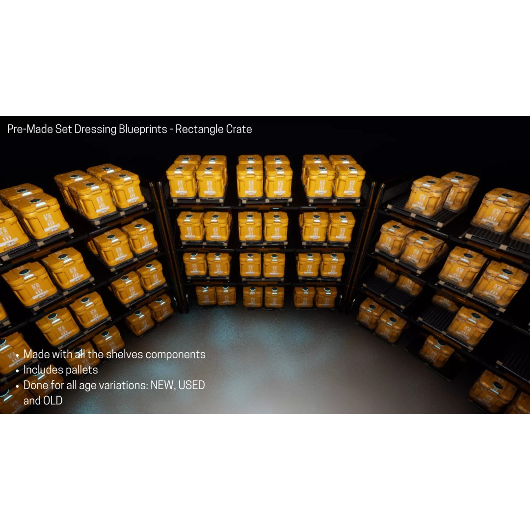 Construction Storage Crates 3D Model – Low Poly Game Ready Asset Pack - View 13