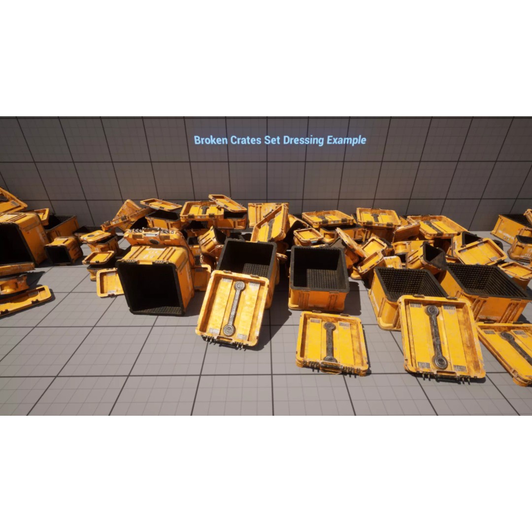 Construction Storage Crates 3D Model – Low Poly Game Ready Asset Pack - View 15