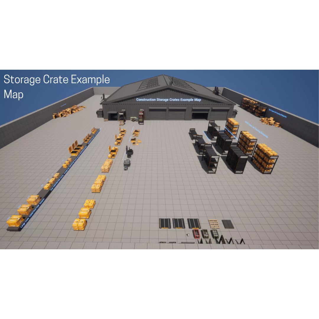 Construction Storage Crates 3D Model – Low Poly Game Ready Asset Pack - View 18