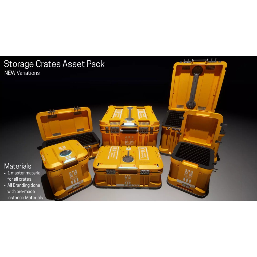 Construction Storage Crates 3D Model – Low Poly Game Ready Asset Pack - View 5