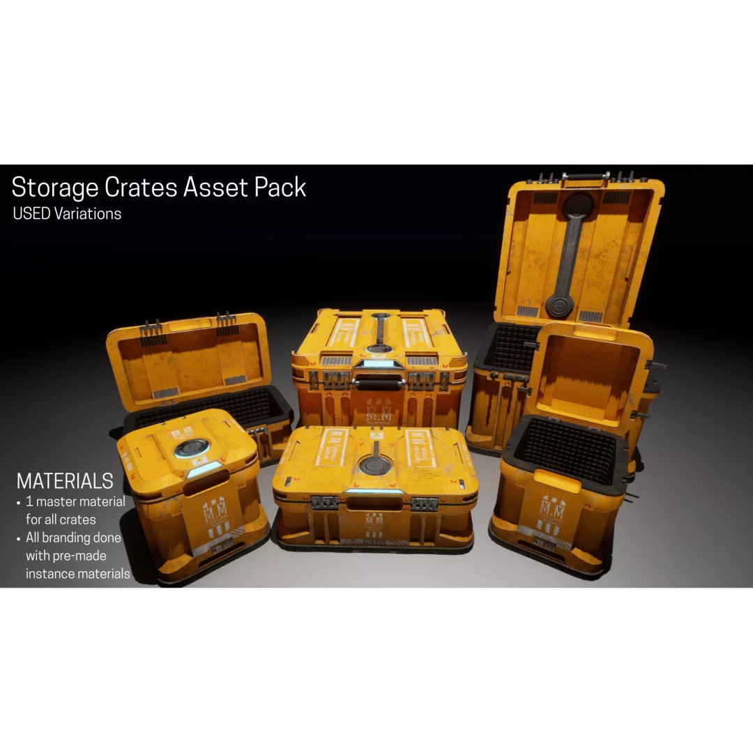 Construction Storage Crates 3D Model – Low Poly Game Ready Asset Pack - View 6
