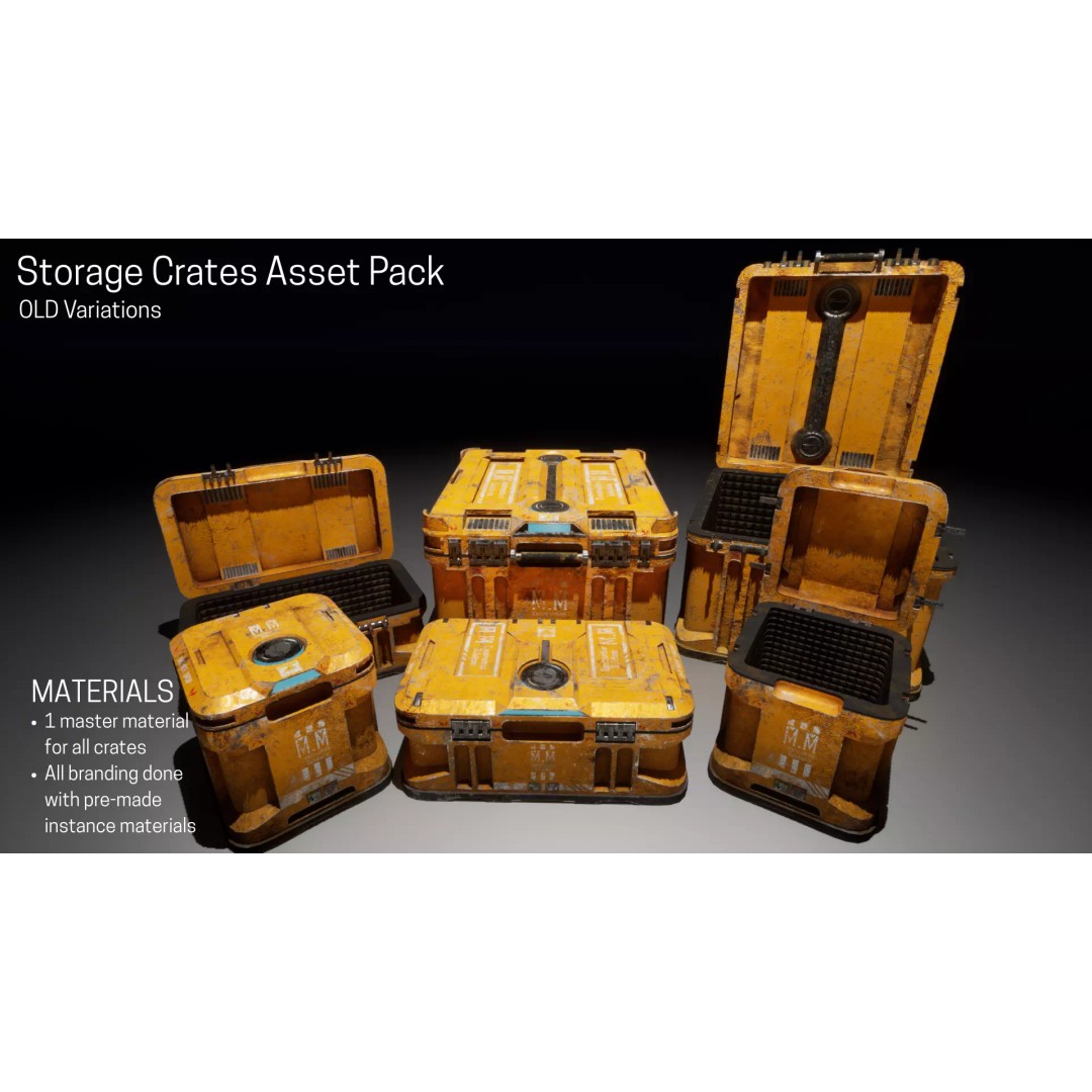 Construction Storage Crates 3D Model – Low Poly Game Ready Asset Pack - View 7