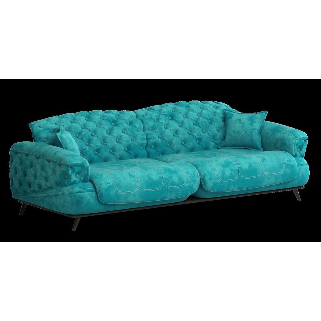 Casette Modern Sofa 3D Model – PBR Textured, Game Ready, FBX & OBJ