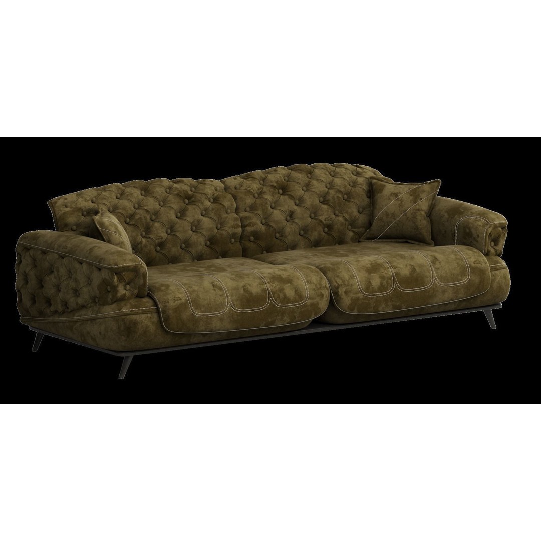 Casette Modern Sofa 3D Model – PBR Textured, Game Ready, FBX & OBJ - View 10