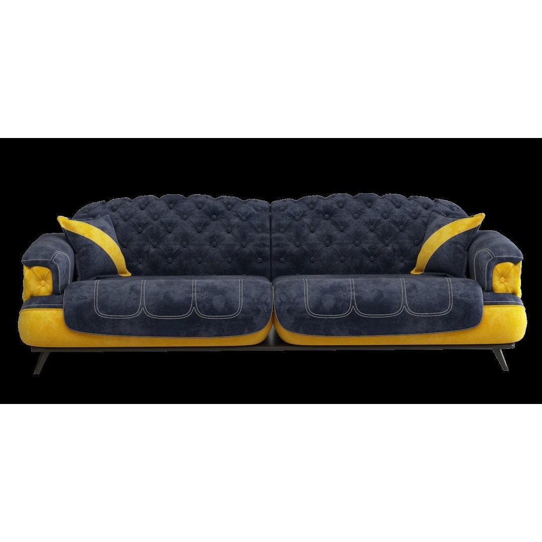 Casette Modern Sofa 3D Model – PBR Textured, Game Ready, FBX & OBJ - View 7
