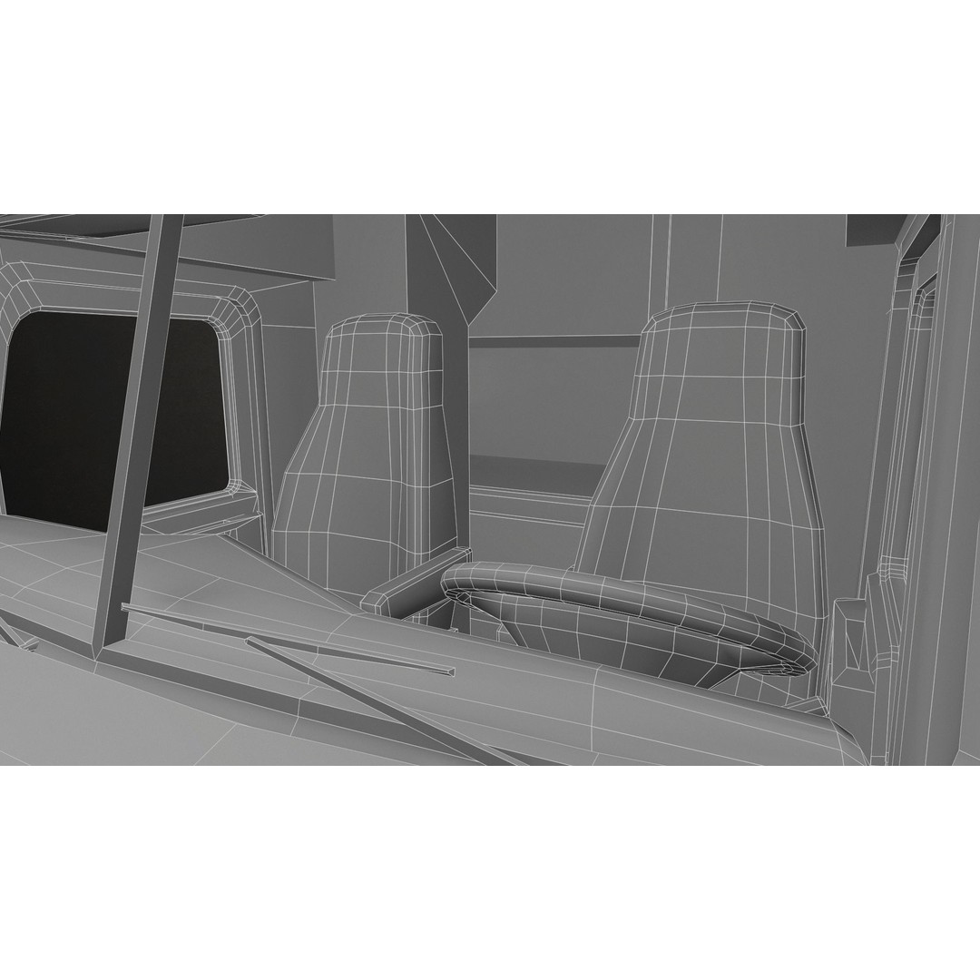 Semi Truck 3D Model – Low Poly Game Ready Livestock Trailer, FBX - View 24