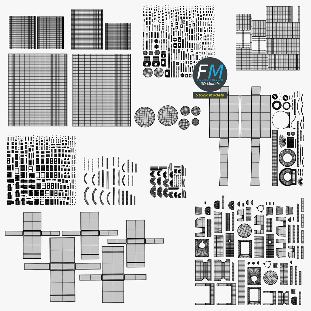 Electronic Circuit 3D Model – PBR Textures, Game Ready, FBX/OBJ