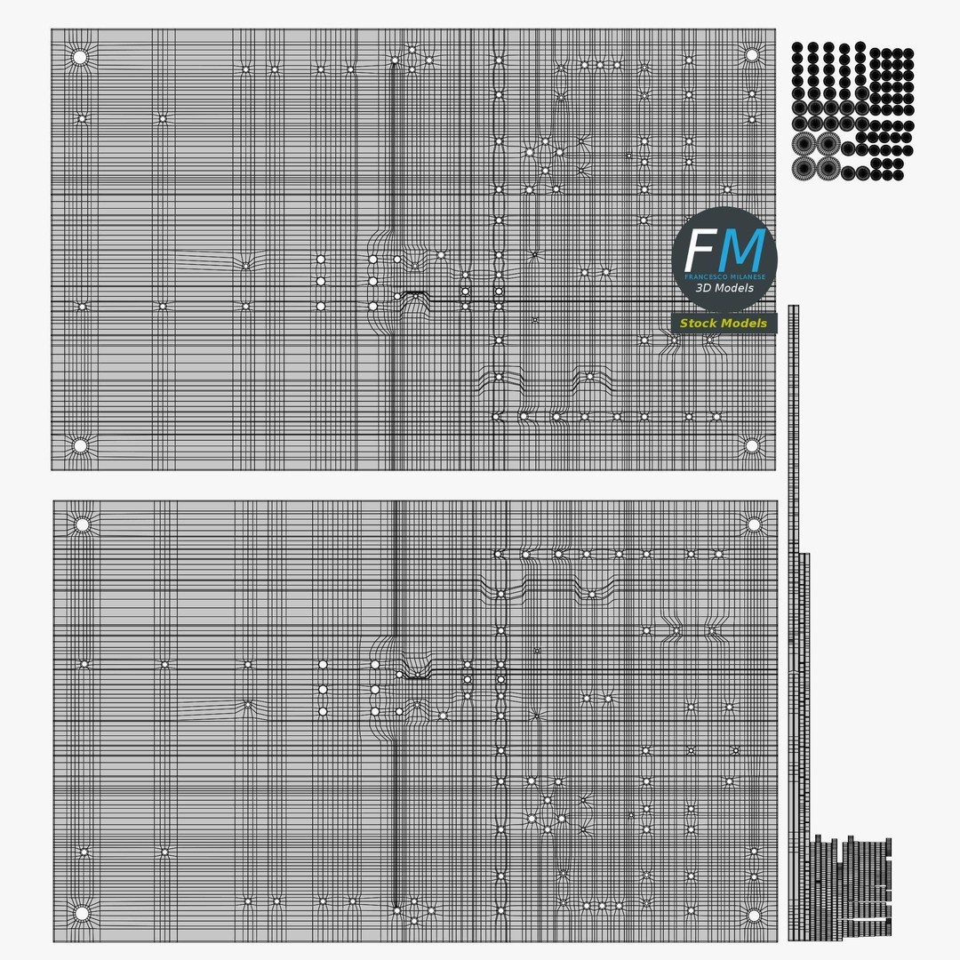 Electronic Circuit 3D Model – PBR Textures, Game Ready, FBX/OBJ - View 12