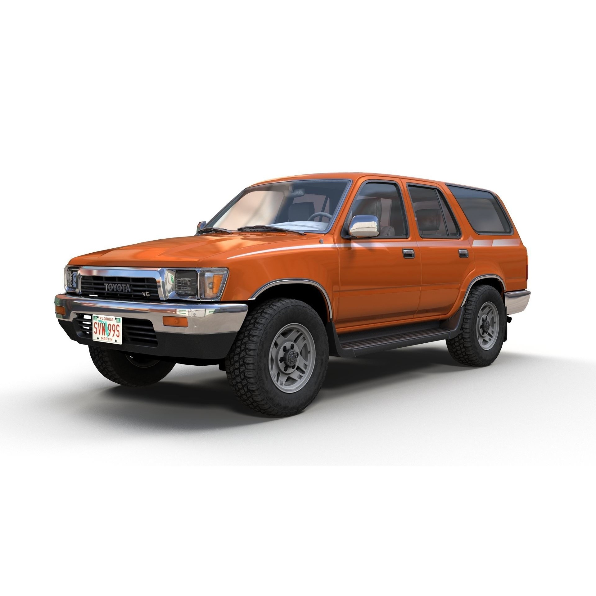 1990 Toyota 4Runner - Low-Poly Game-Ready 3D Model - View 10