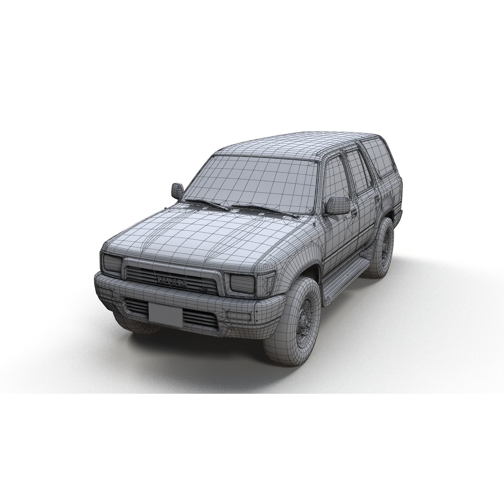 1990 Toyota 4Runner - Low-Poly Game-Ready 3D Model - View 11