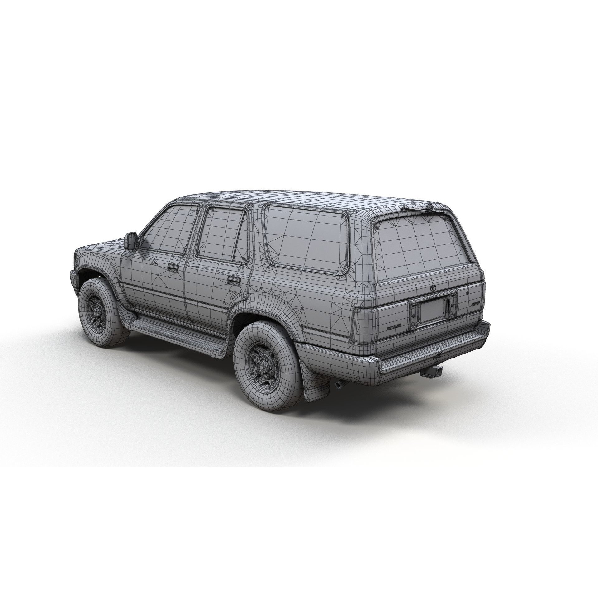 1990 Toyota 4Runner - Low-Poly Game-Ready 3D Model - View 14