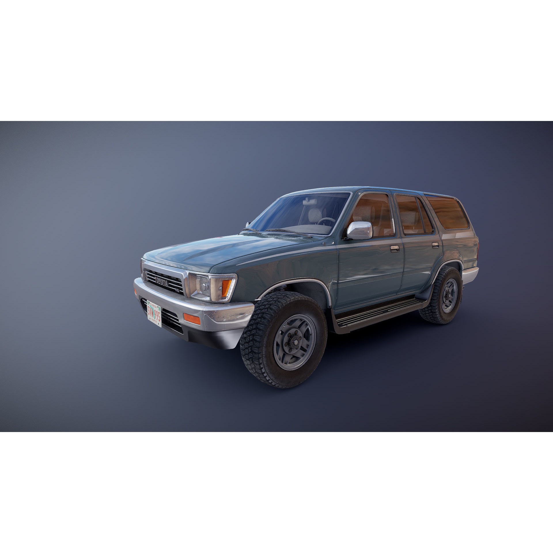 1990 Toyota 4Runner - Low-Poly Game-Ready 3D Model - View 19