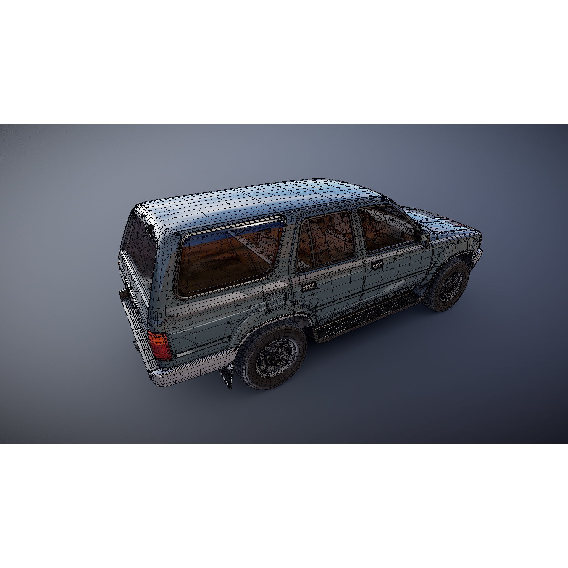 1990 Toyota 4Runner - Low-Poly Game-Ready 3D Model - View 27