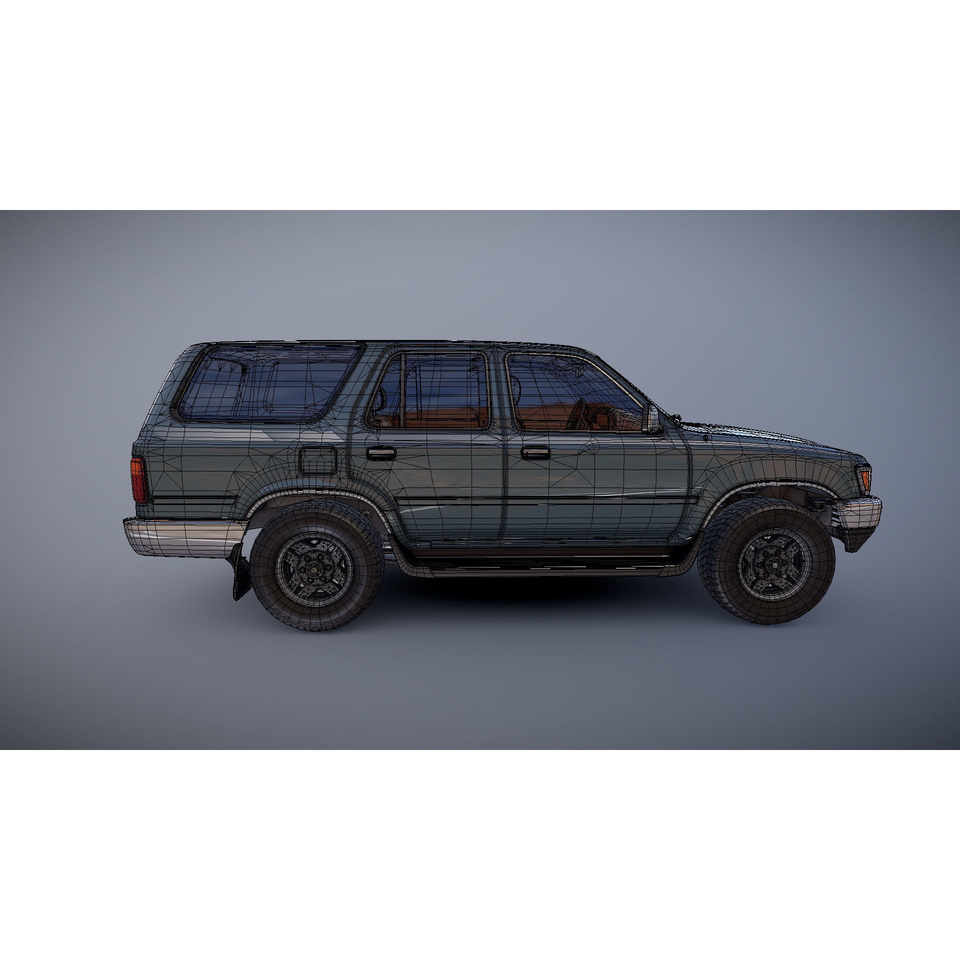 1990 Toyota 4Runner - Low-Poly Game-Ready 3D Model - View 28