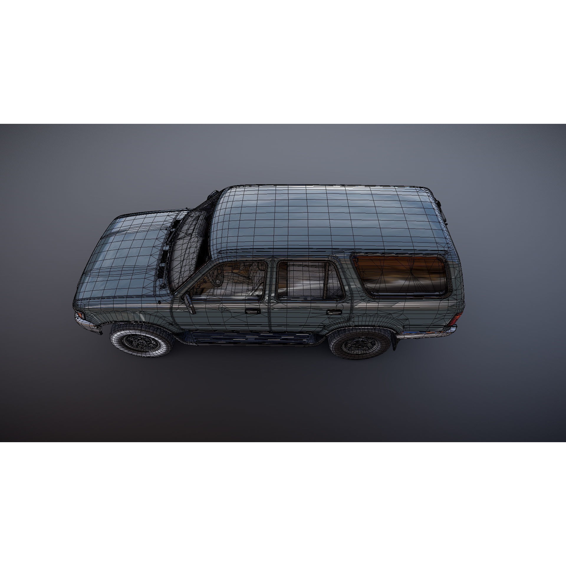 1990 Toyota 4Runner - Low-Poly Game-Ready 3D Model - View 29