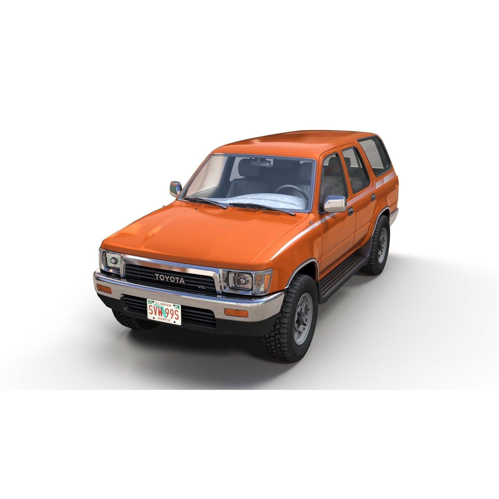 1990 Toyota 4Runner - Low-Poly Game-Ready 3D Model - View 3