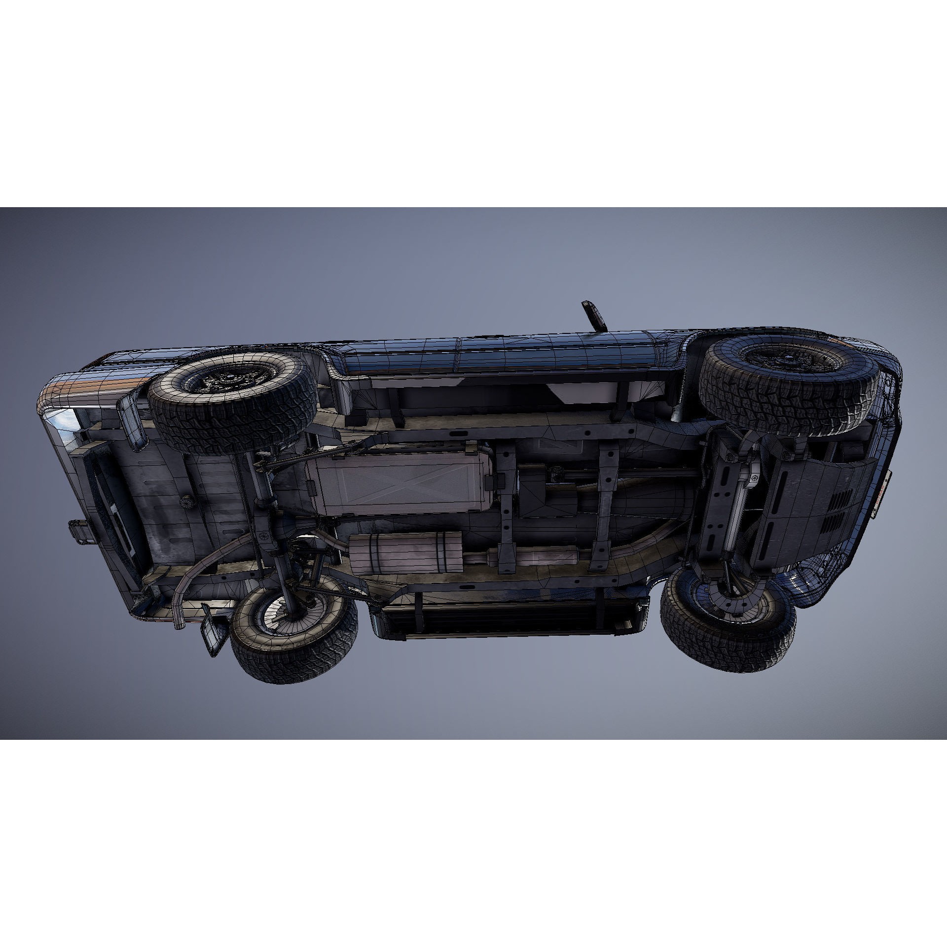 1990 Toyota 4Runner - Low-Poly Game-Ready 3D Model - View 32