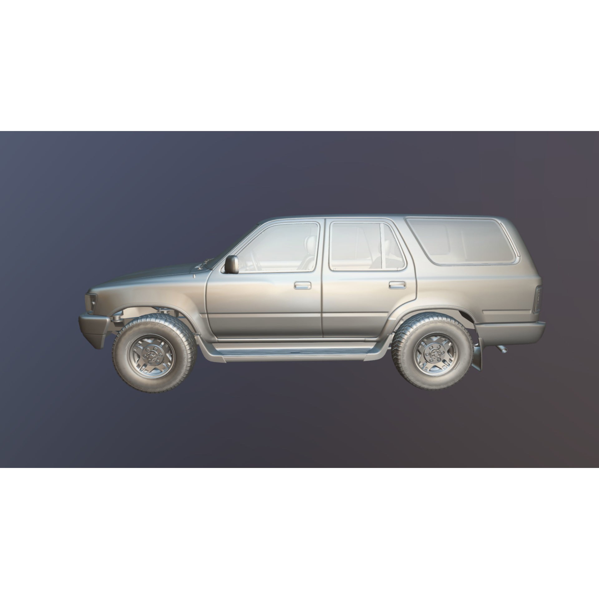 1990 Toyota 4Runner - Low-Poly Game-Ready 3D Model - View 33