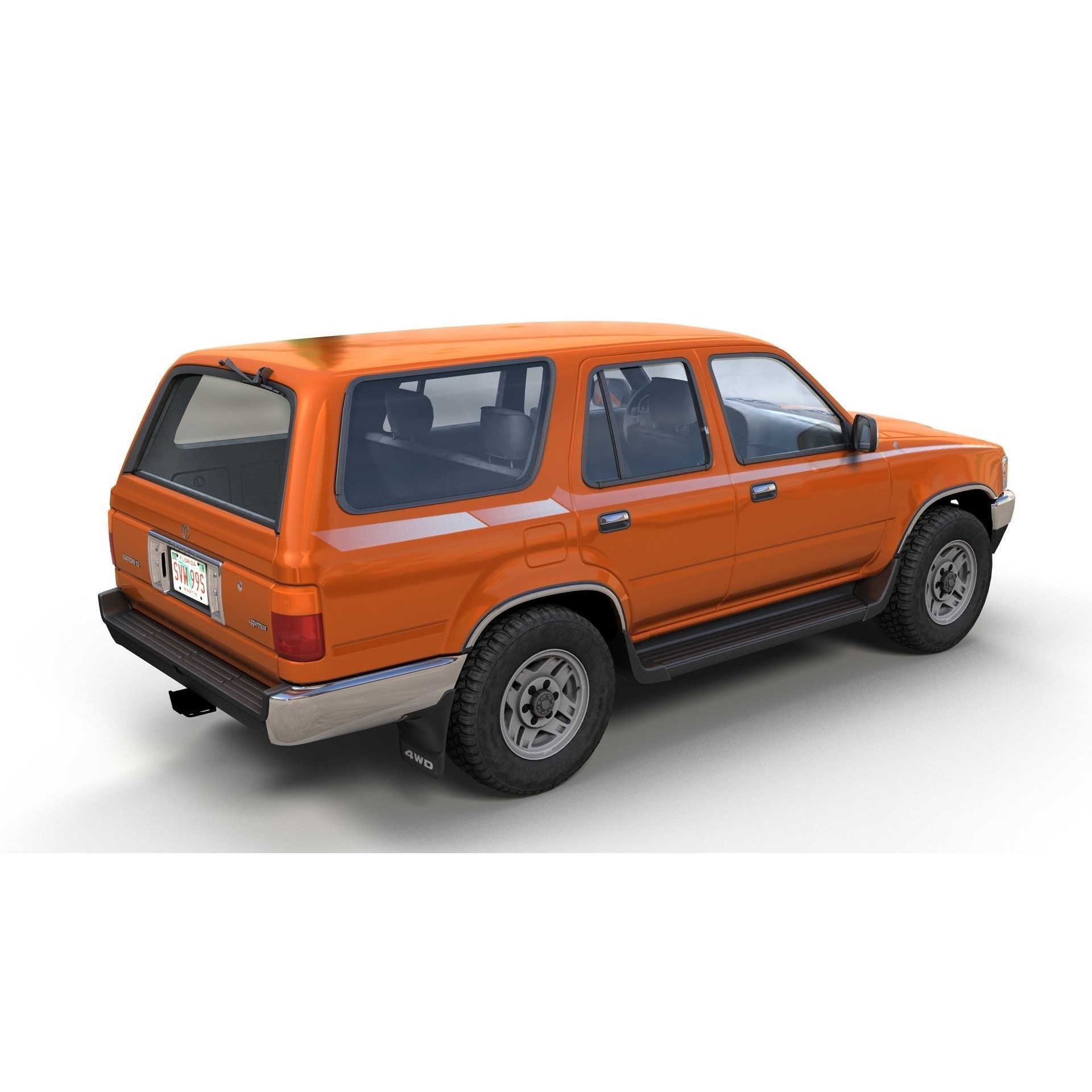 1990 Toyota 4Runner - Low-Poly Game-Ready 3D Model - View 4