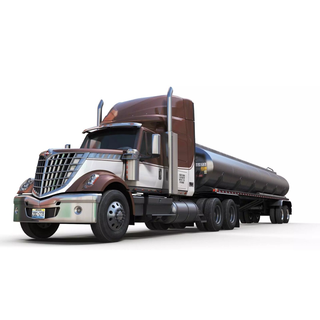International LoneStar Fuel Trailer 3D Model – Low Poly Game Ready FBX - View 10