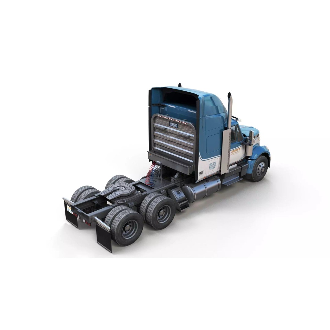 International LoneStar Fuel Trailer 3D Model – Low Poly Game Ready FBX - View 12
