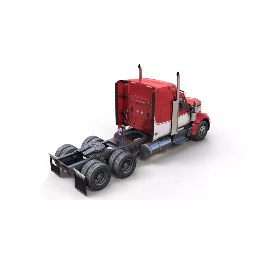 International LoneStar Fuel Trailer 3D Model – Low Poly Game Ready FBX - View 13