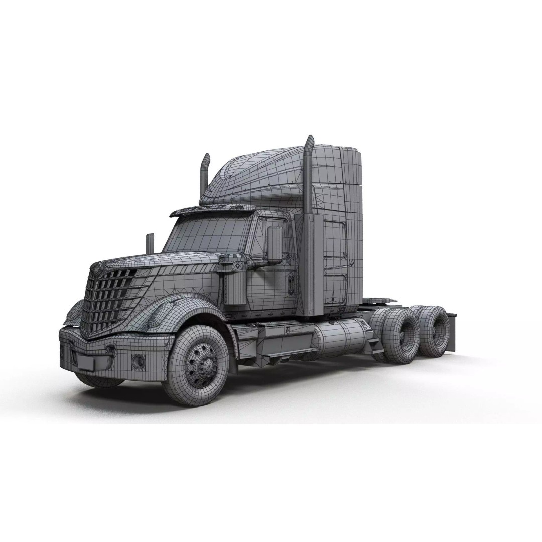 International LoneStar Fuel Trailer 3D Model – Low Poly Game Ready FBX - View 15