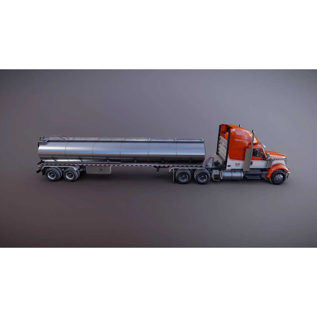 International LoneStar Fuel Trailer 3D Model – Low Poly Game Ready FBX - View 28