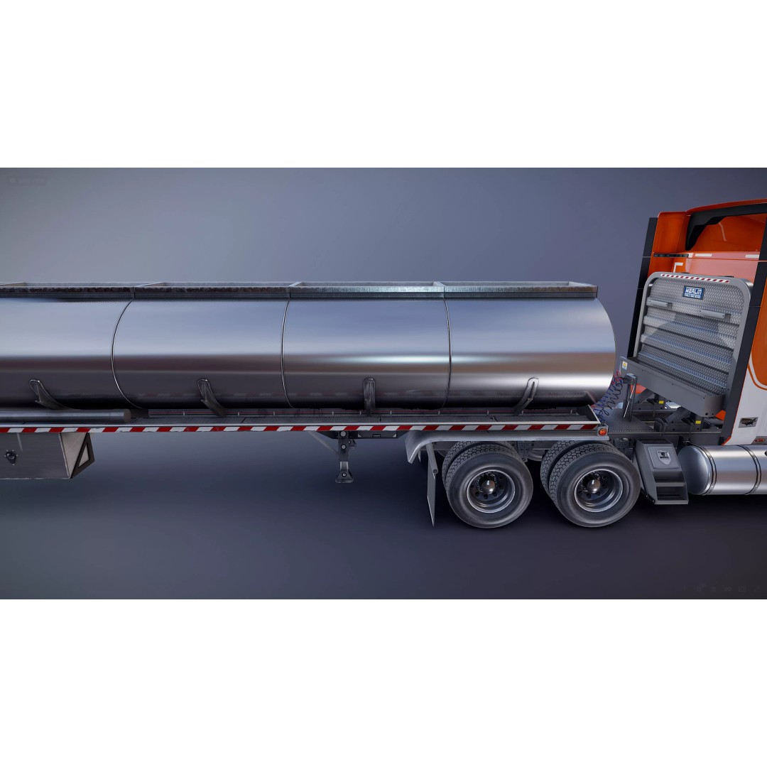 International LoneStar Fuel Trailer 3D Model – Low Poly Game Ready FBX - View 31