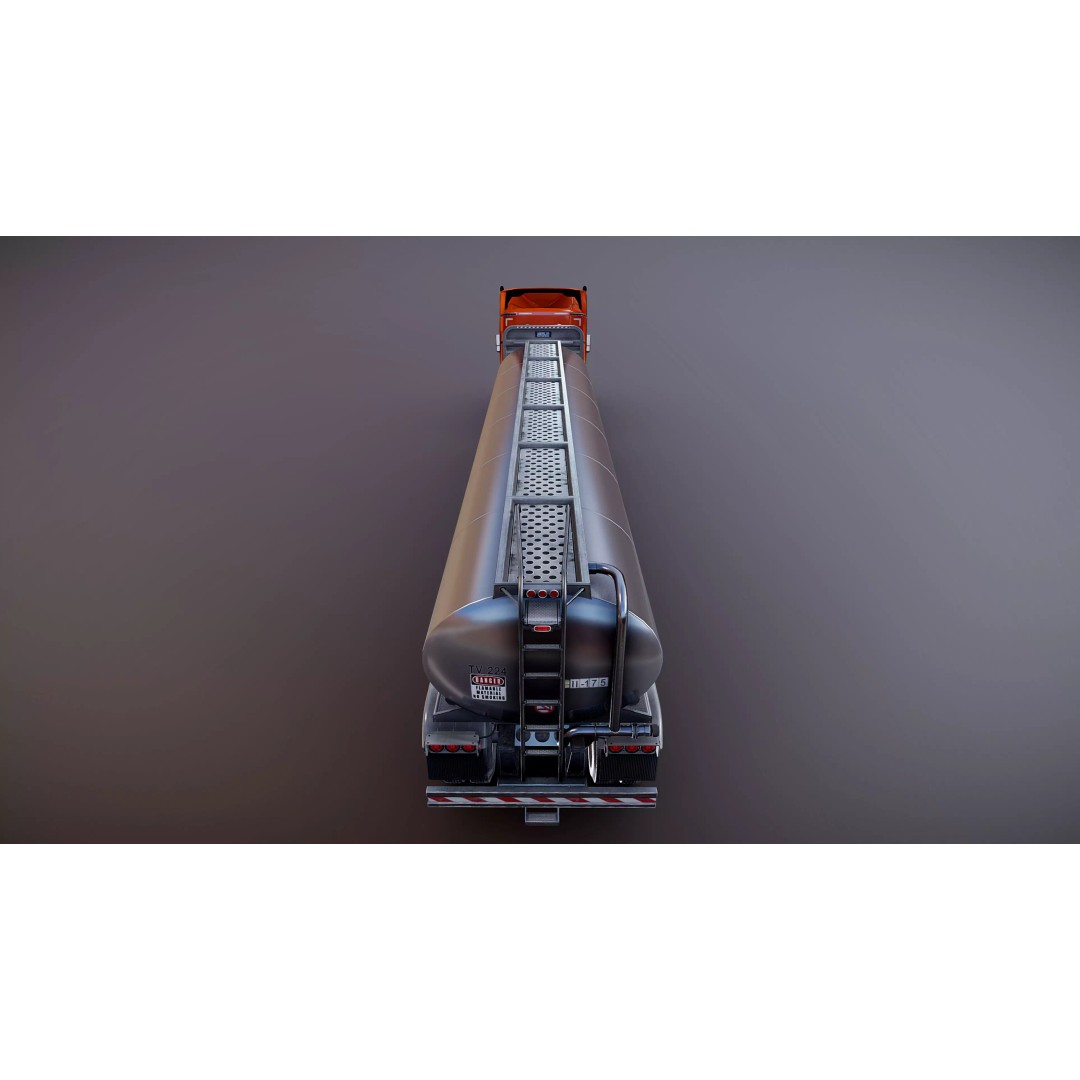 International LoneStar Fuel Trailer 3D Model – Low Poly Game Ready FBX - View 33