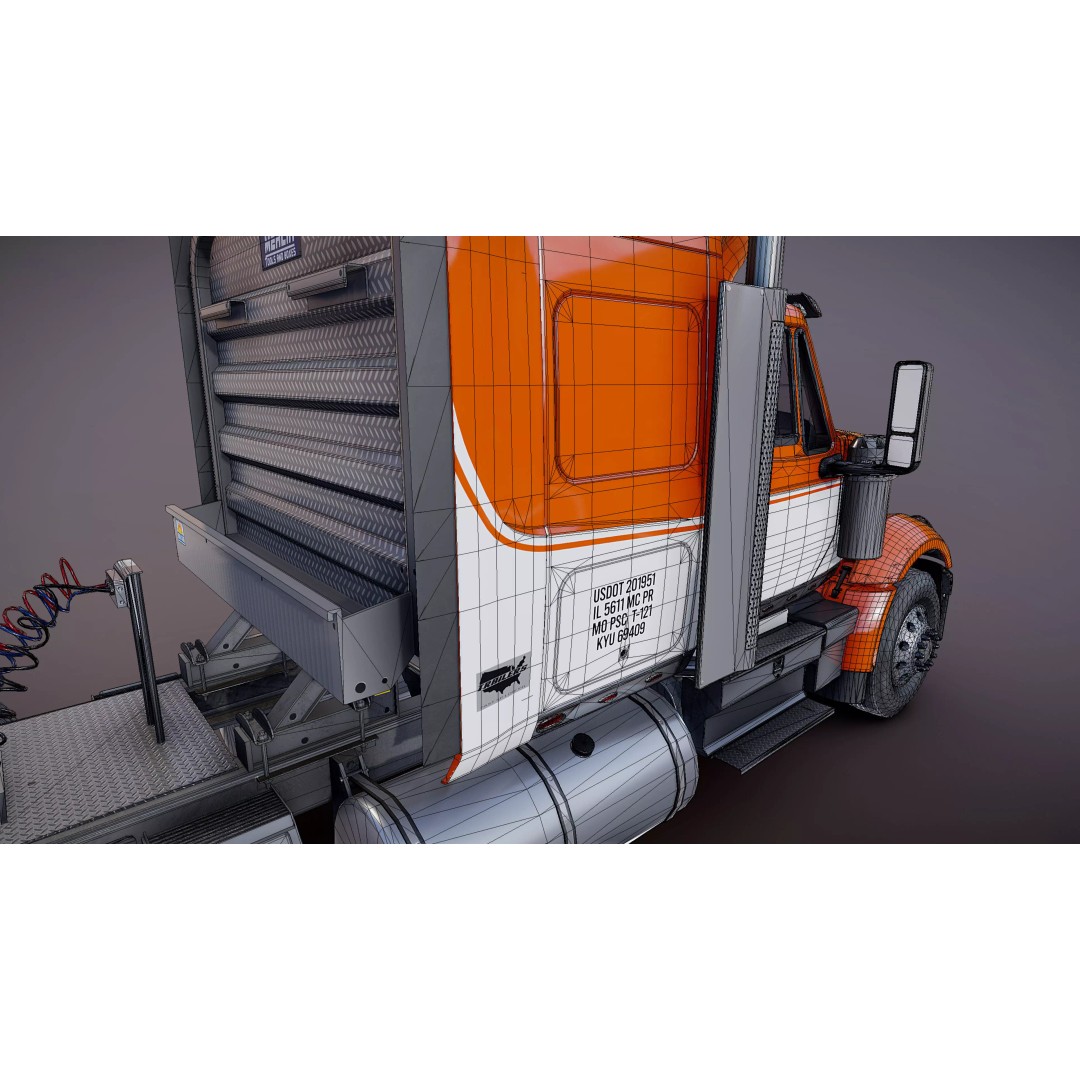 International LoneStar Fuel Trailer 3D Model – Low Poly Game Ready FBX - View 39