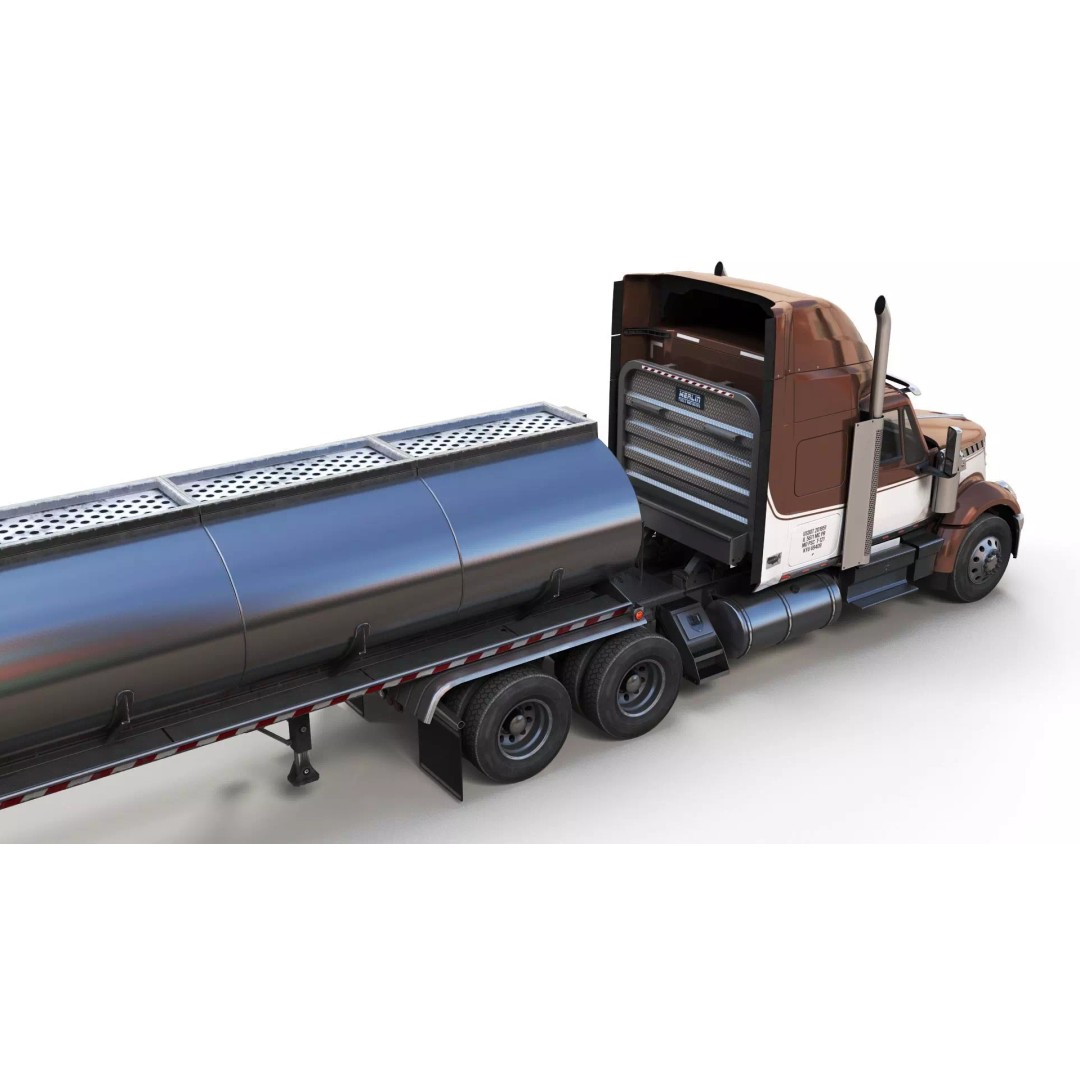International LoneStar Fuel Trailer 3D Model – Low Poly Game Ready FBX - View 4