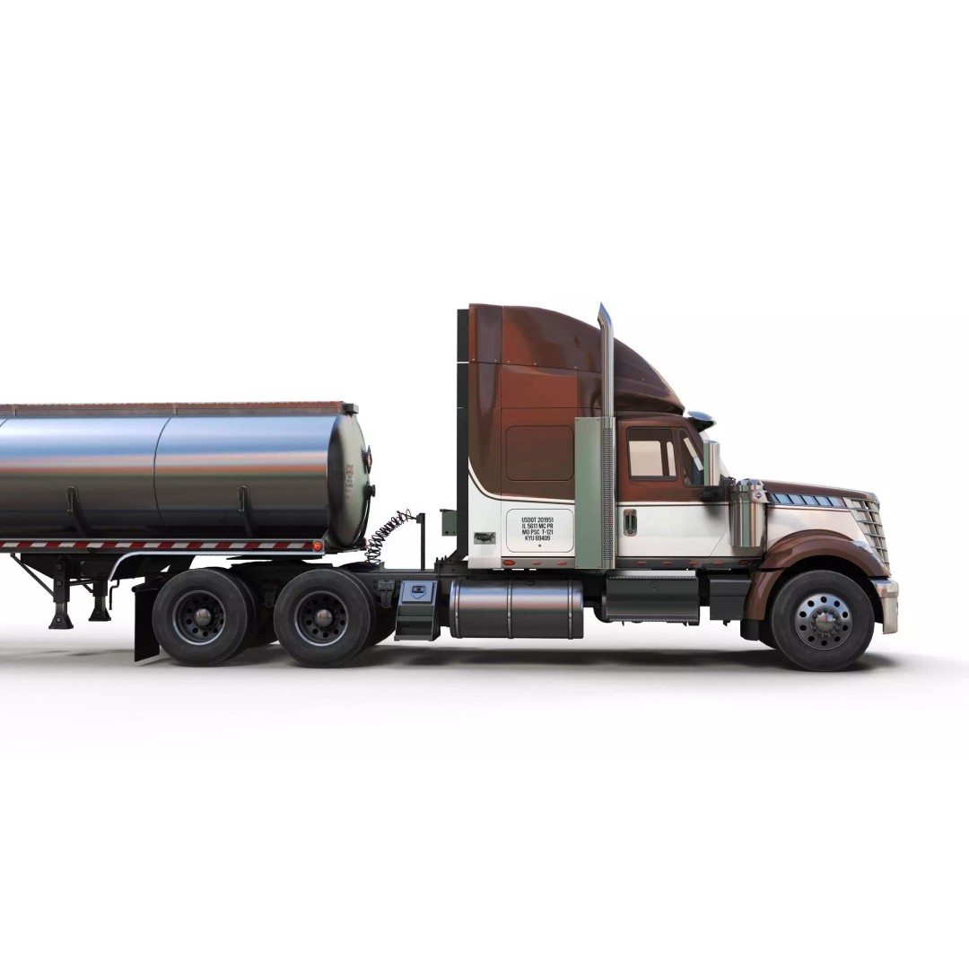 International LoneStar Fuel Trailer 3D Model – Low Poly Game Ready FBX - View 5
