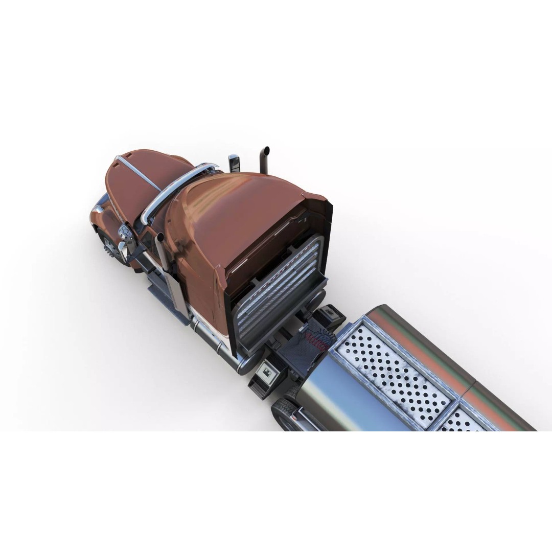 International LoneStar Fuel Trailer 3D Model – Low Poly Game Ready FBX - View 7