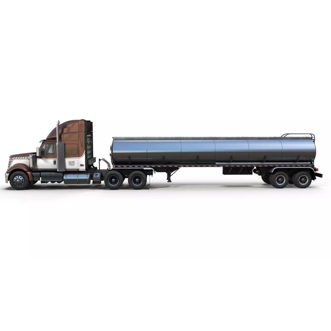 International LoneStar Fuel Trailer 3D Model – Low Poly Game Ready FBX - View 8