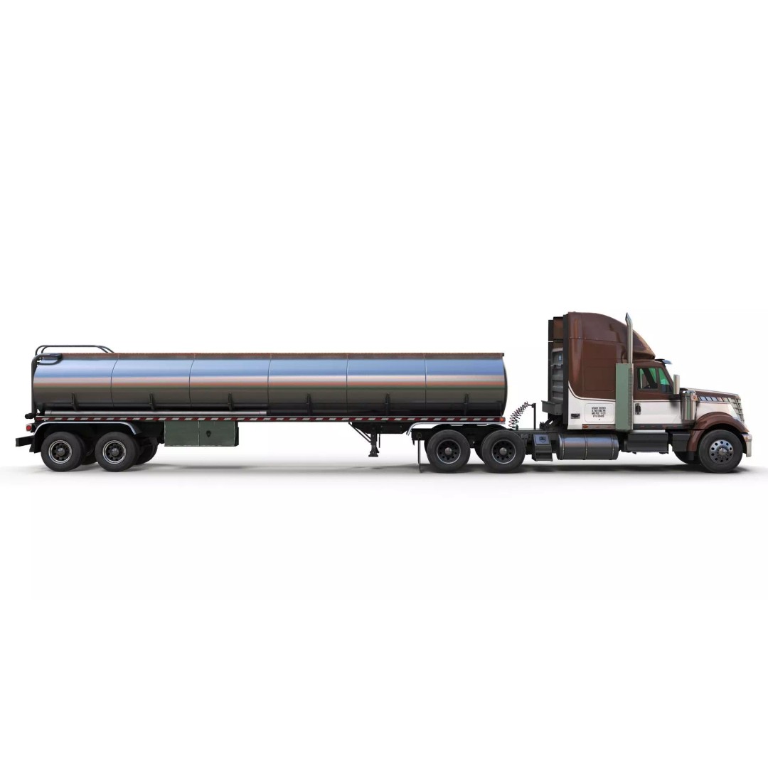 International LoneStar Fuel Trailer 3D Model – Low Poly Game Ready FBX - View 9