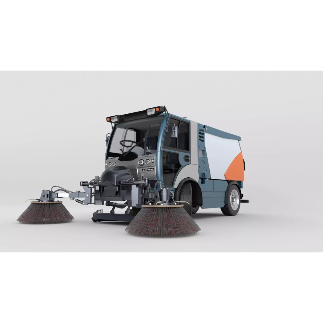 Street Sweeper 3D Model – Rigged Animated Vehicle for Scenes - View 31