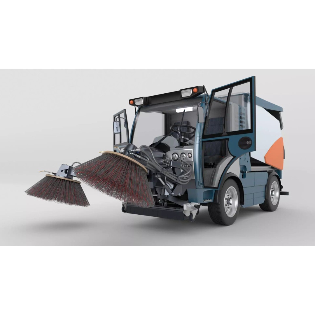 Street Sweeper 3D Model – Rigged Animated Vehicle for Scenes - View 55