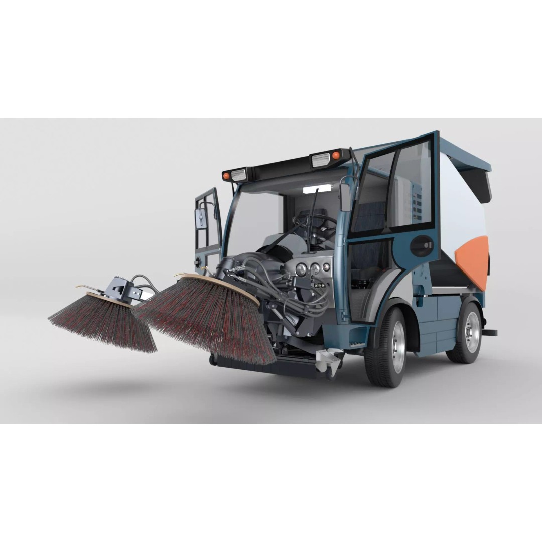 Street Sweeper 3D Model – Rigged Animated Vehicle for Scenes - View 56