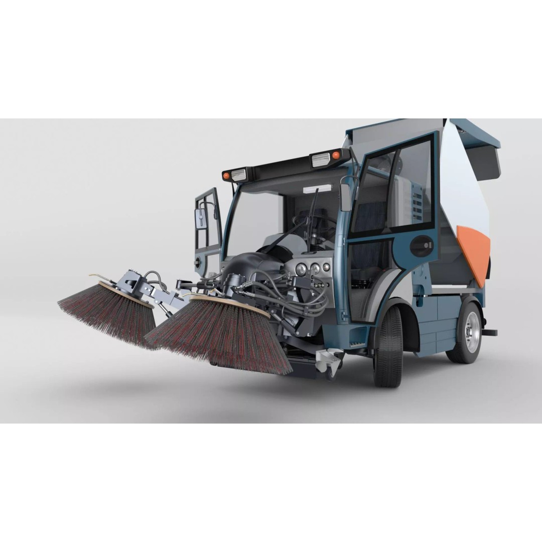 Street Sweeper 3D Model – Rigged Animated Vehicle for Scenes - View 58