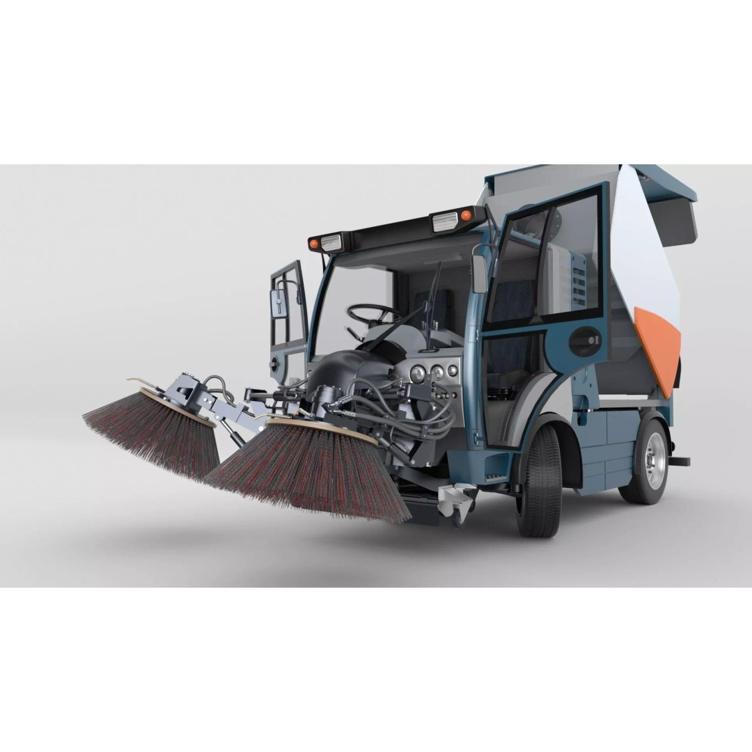 Street Sweeper 3D Model – Rigged Animated Vehicle for Scenes - View 59